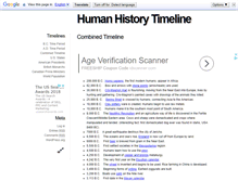Tablet Screenshot of humanhistorytimeline.com